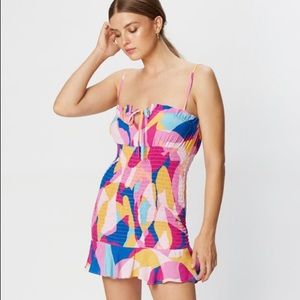 Flynn Skye Eva Mini Drawstring Dress XS